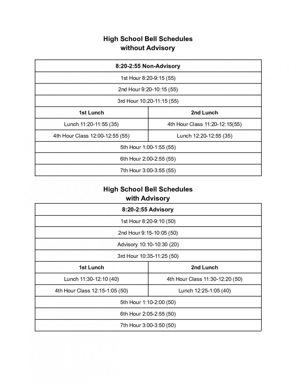 Bell Schedule Santa Fe Network