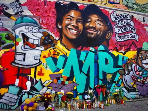 The first memorial mural to go up in Los Angeles on the evening of Kobe Bryant’s death was this one by Muck Rock on the side of Pickford Market at Pickford and Washington in Mid-City.