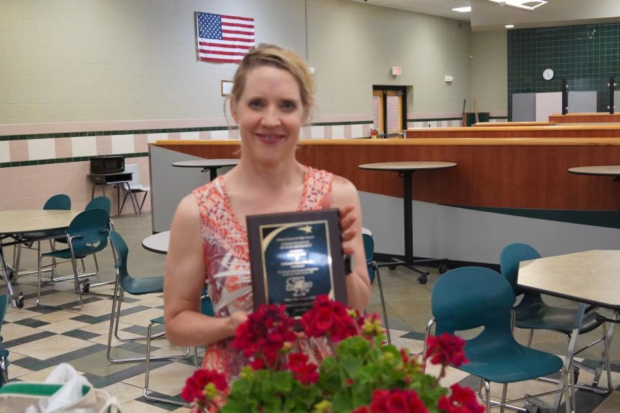 Mrs. Coffman at the faculty retirement party. 