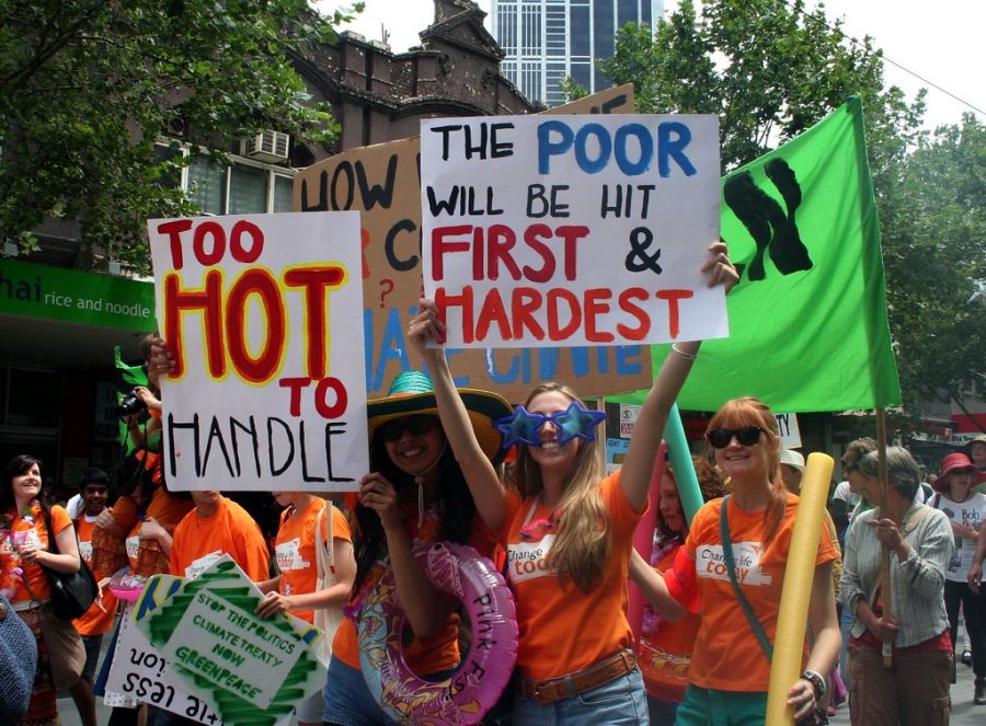 Climate change protest 