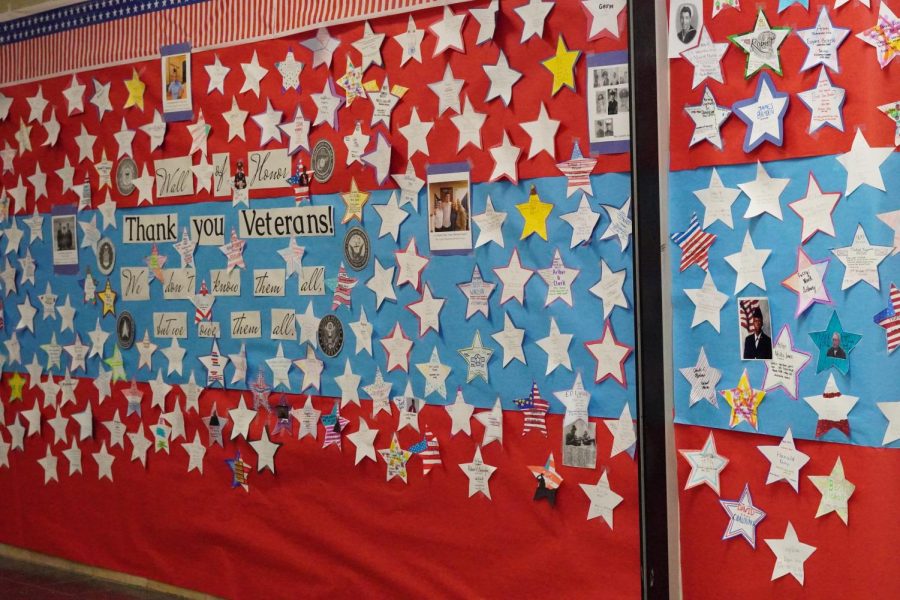 The+wall+honoring+veterans+at+Santa+Fe.+