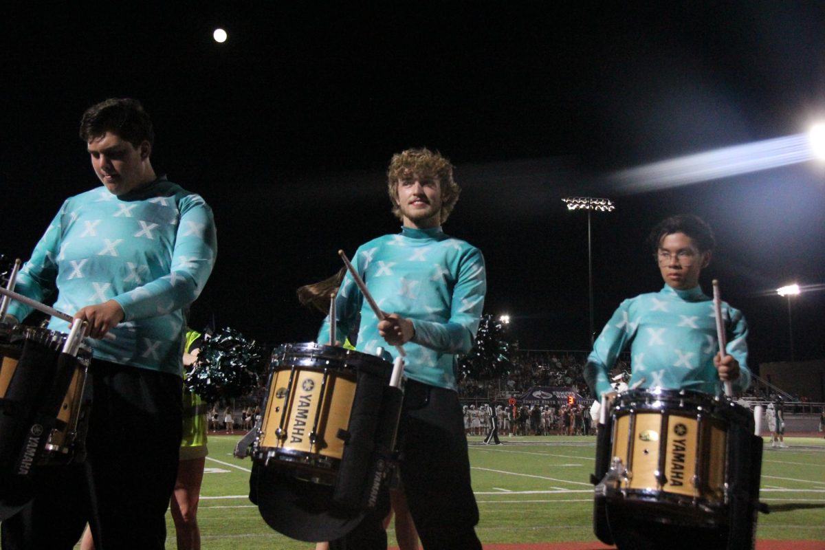 Russell Stockman and SFHS drumline. 