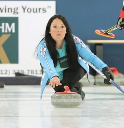 Nicole Merrifield curling.