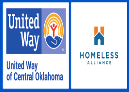 The Homeless Alliance and United Way of Central Oklahomas separate logos.