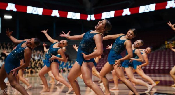 Minnesotas Dance Team having an emotional Moment during their jazz routine. 