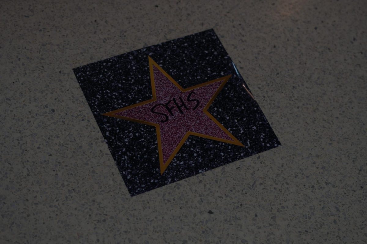 SFHS Star on the floor of the auditorium lobby