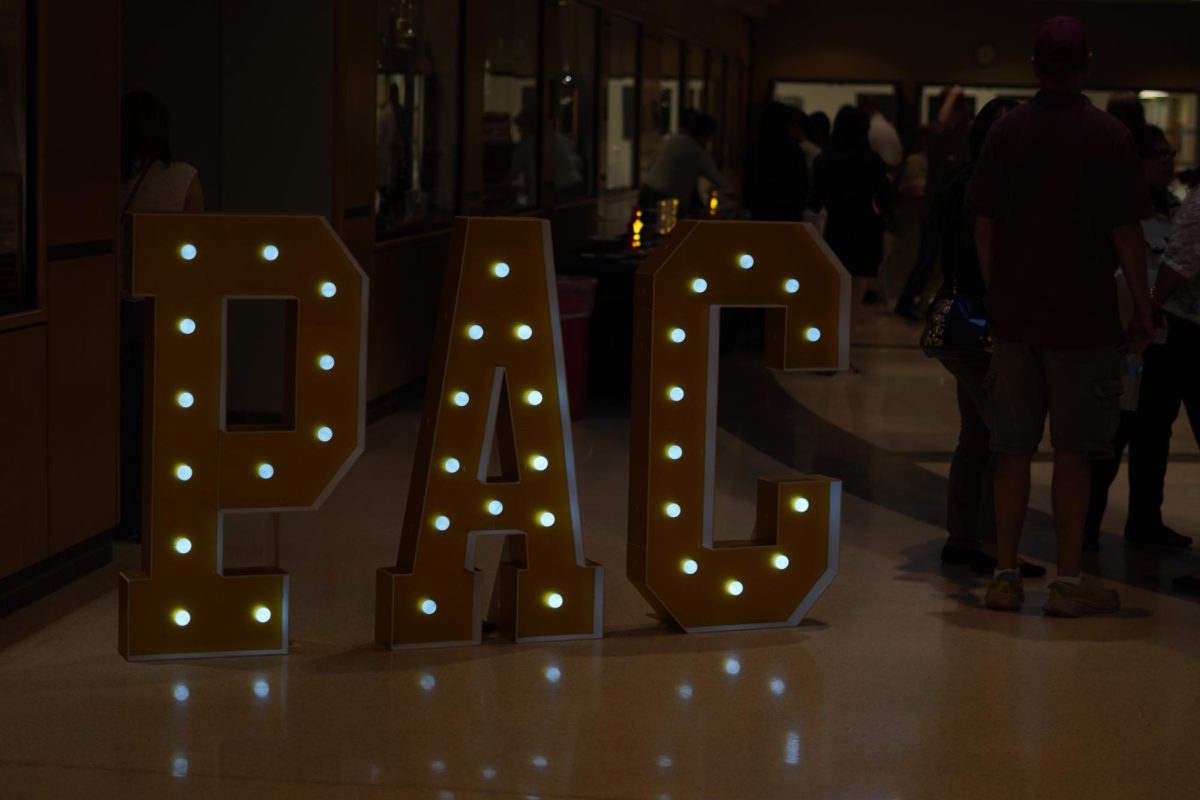 PAC Sign in the auditorium lobby 
