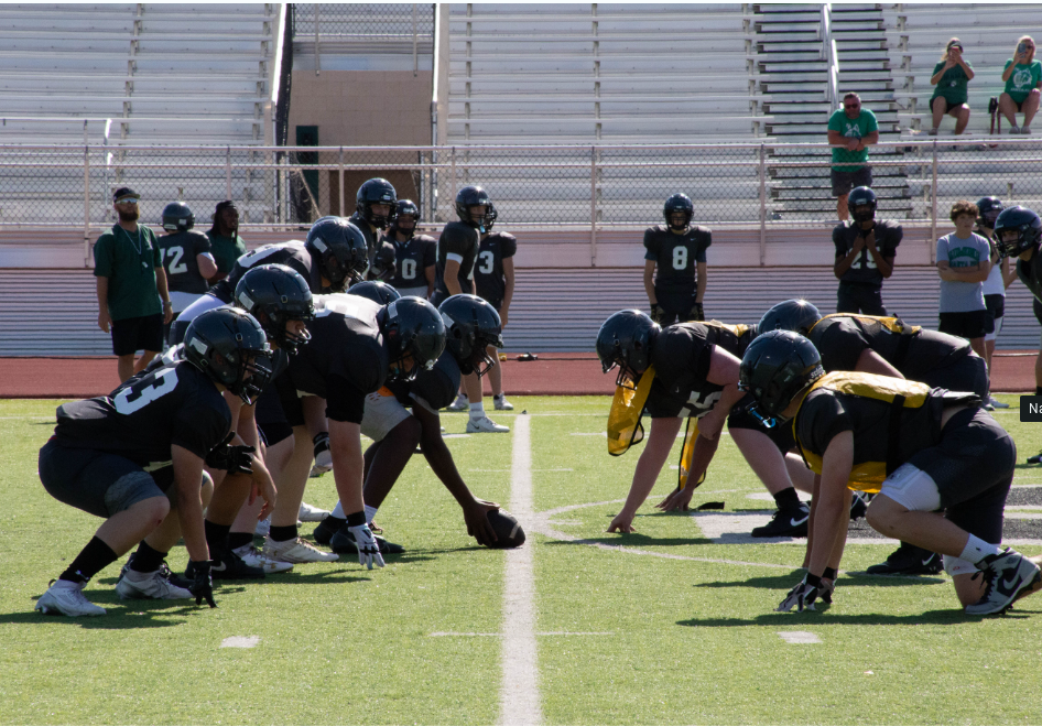 Santa Fe freshman football team going head to head against themselves at the wolf wars fundraiser.