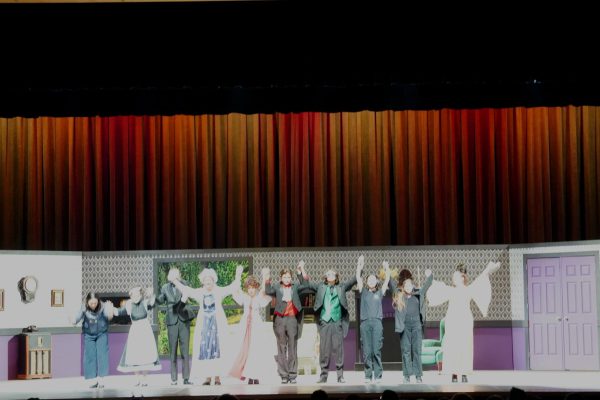 Students taking a bow after their last night performing.