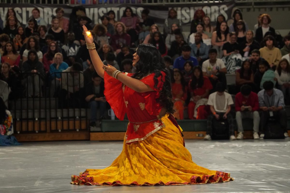 Senior Diya Patel during her dance representing India in the assembly.