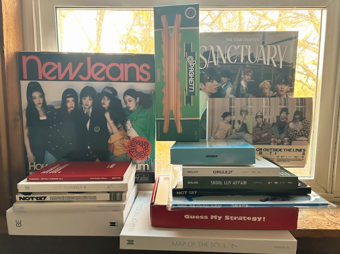 Partial personal kpop album collection