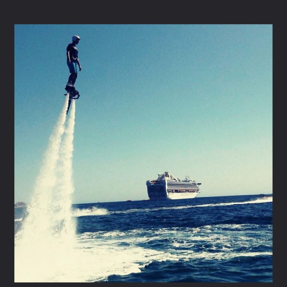Jarred Bush flyboarding.