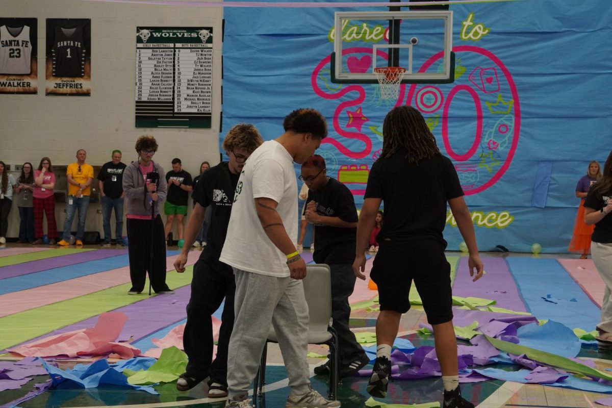 The final four during musical chairs.