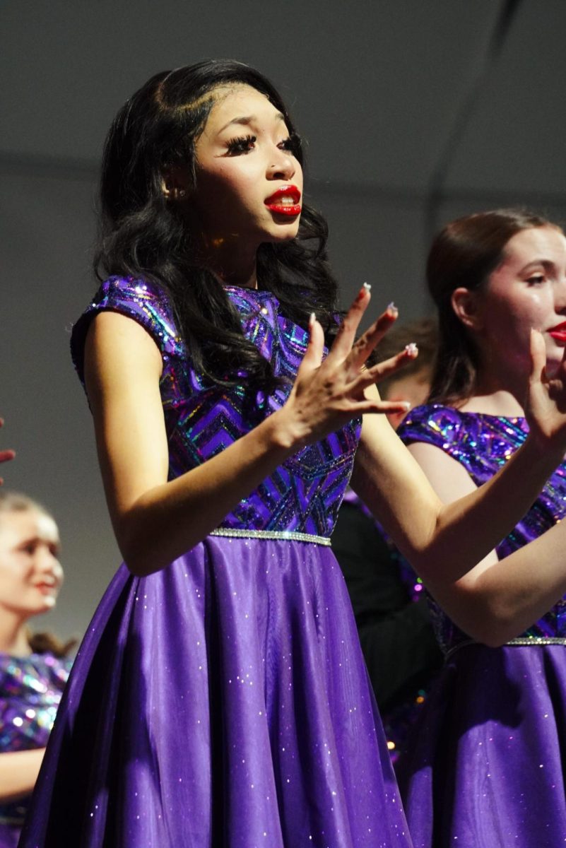 Senior Sha'Rya Walker singing "Electricity."