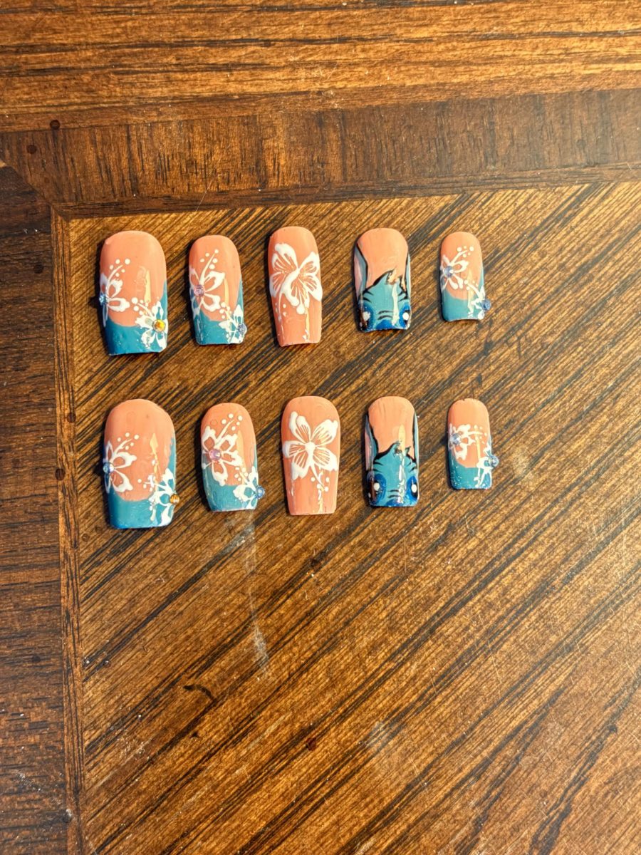 A stitch press on nails set. 