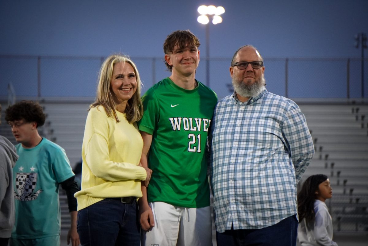 Carter Wooding with his mother and father, he was the last one to be called. 
